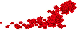 紅色花瓣花朵png元素素材