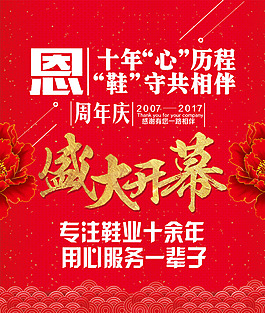 店慶開幕海報