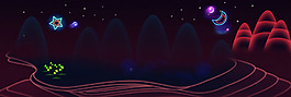 紅色燈光banner背景素材