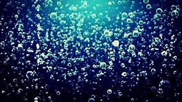 浪漫藍白光效氣泡素材