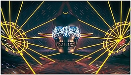 3d骷髏激光視頻素材
