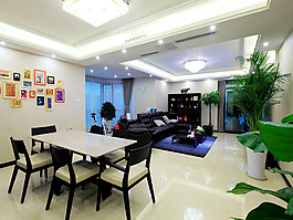 兩室兩廳客廳餐廳裝修效果圖