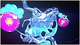 3d液體球視頻素材