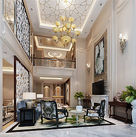 復(fù)式中式風(fēng)格客廳裝修效果圖