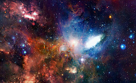 黑色多彩宇宙唯美星空背景