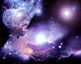 紫色创意温馨唯美星空背景