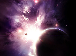 紫色夢幻大氣唯美星空背景
