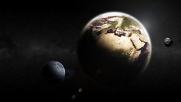 黑色太空银河系唯美星空背景