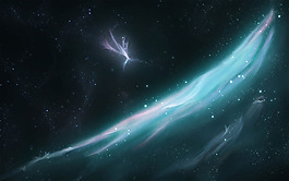 藍(lán)色宇宙透明閃電唯美星空背景