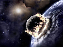 宇宙行星噴發(fā)圓球唯美星空背景