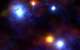 夢幻發(fā)光行星唯美星空背景