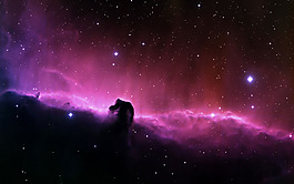 紫色大氣行星唯美星空背景