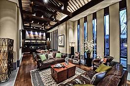 別墅復古中國風客廳設計效果圖