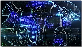 蓝色图腾3d埃及视频素材