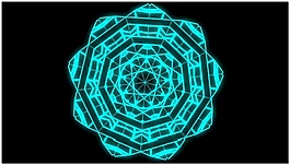 藍色八卦特效立體視頻素材