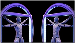 投影人類3d科幻視頻素材