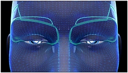 投影頭部3d科幻視頻素材