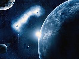 大氣宇宙星球背景