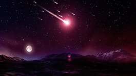 夢(mèng)幻星空流星背景