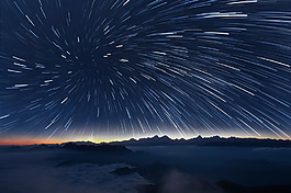 夢幻流星天空背景