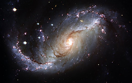 黑色宇宙银河系唯美星空背景