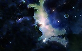 創(chuàng)意黑色星球唯美星空背景