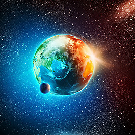 梦幻宇宙星球唯美星空背景