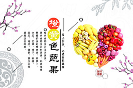 橙黃色蔬果海報(bào)