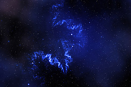 宇宙藍色發光體唯美星空背景