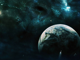 大氣宇宙星球背景