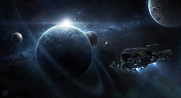 大氣宇宙星球背景