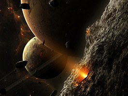 大氣宇宙星球背景