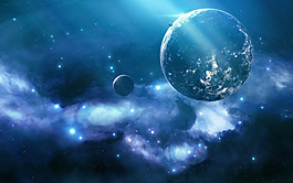 浪漫唯美宇宙背景