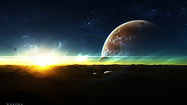浪漫宇宙星空背景