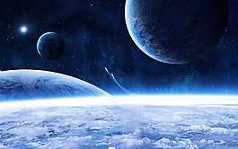 大氣宇宙星球背景