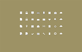 白色線性常用icon圖標(biāo)設(shè)計(jì)