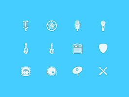 迷你網頁UI音樂icon圖標設計