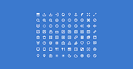 白色線性網(wǎng)頁(yè)常用Icons