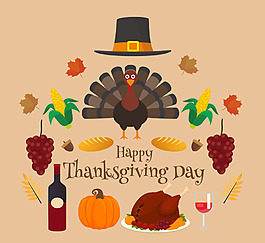 傳統(tǒng)的感恩節(jié)元素收藏