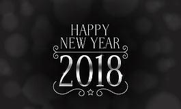 矢量白銀新年2018插畫