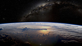 黑色宇宙星球唯美星空背景