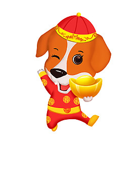2018年狗年喜慶元素圖