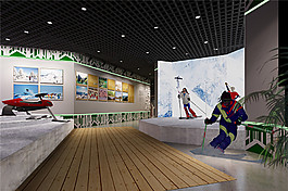 展厅木质地板效果图