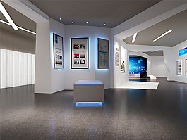 公司文化墻展廳效果圖