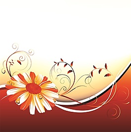 商務(wù)花卉背景矢量素材