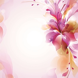 清香花卉矢量素材