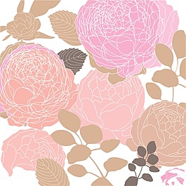 芬芳水彩花卉矢量素材