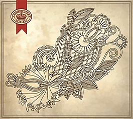 復(fù)古手繪創(chuàng)意元素矢量素材