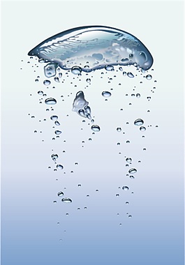 藍色水滴矢量素材