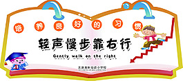 輕聲慢步不打鬧展板